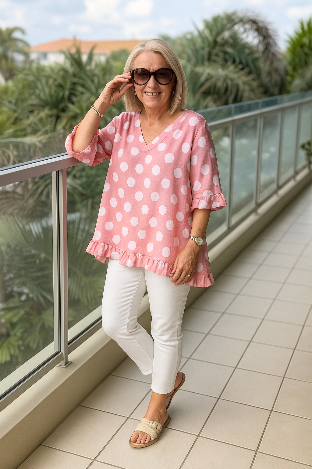 Elegant Polka Dot Blouse