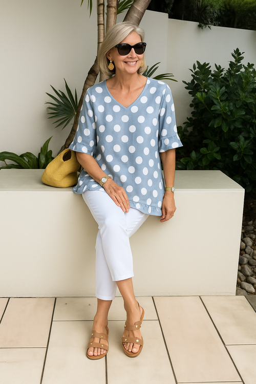 Elegant Polka Dot Blouse
