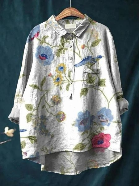 Blouse with Floral Print