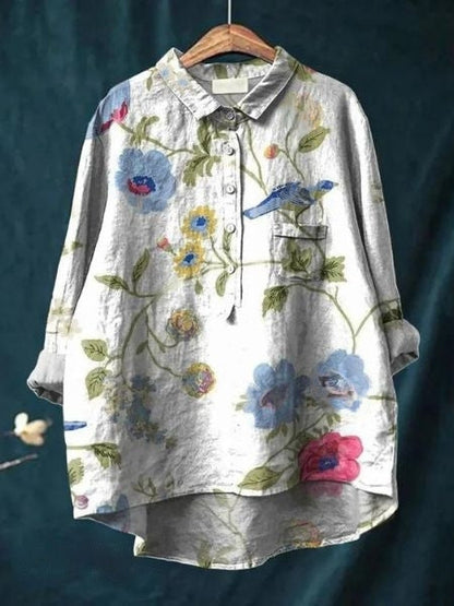 Blouse with Floral Print