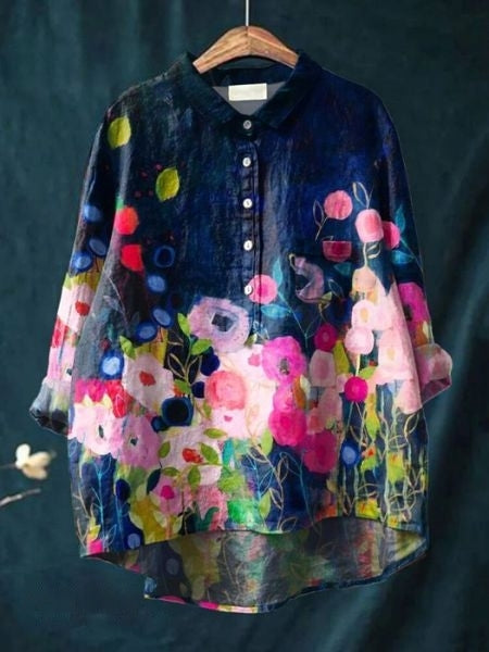 Blouse with Floral Print