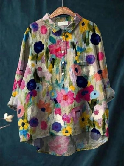 Blouse with Floral Print