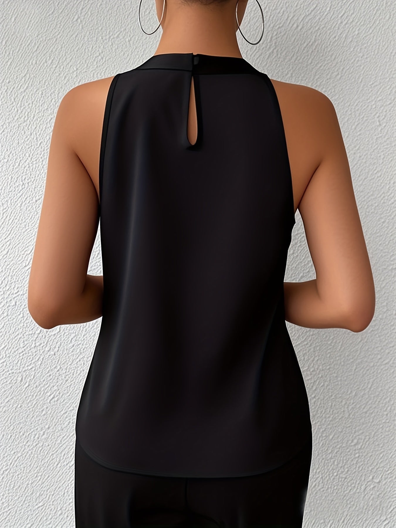 Elegant Satin Blouse with Open Shoulders