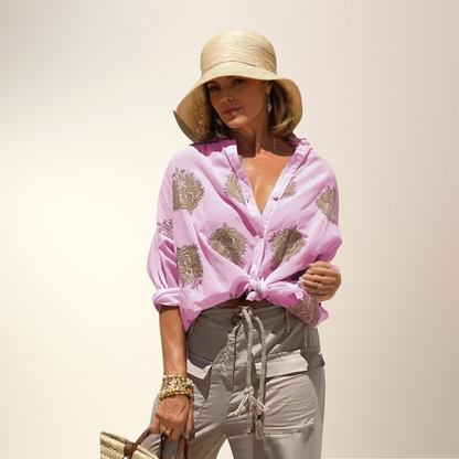 Chic Blouse in Ibiza Style