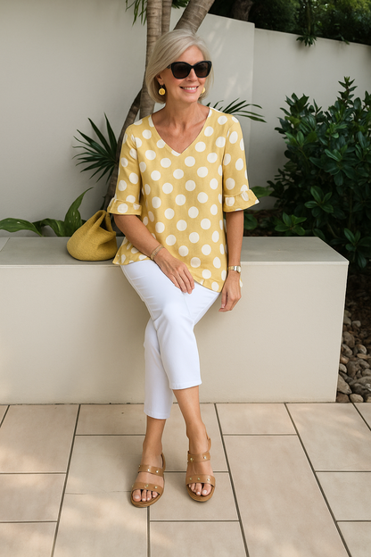 Elegant Polka Dot Blouse
