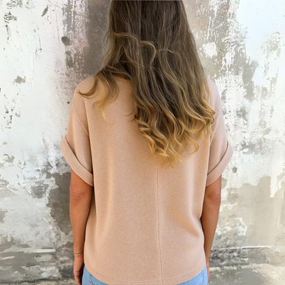 Chic Blouse with Round Neckline
