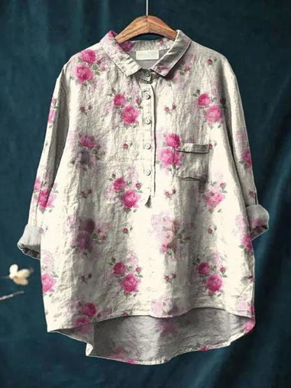 Blouse with Floral Print