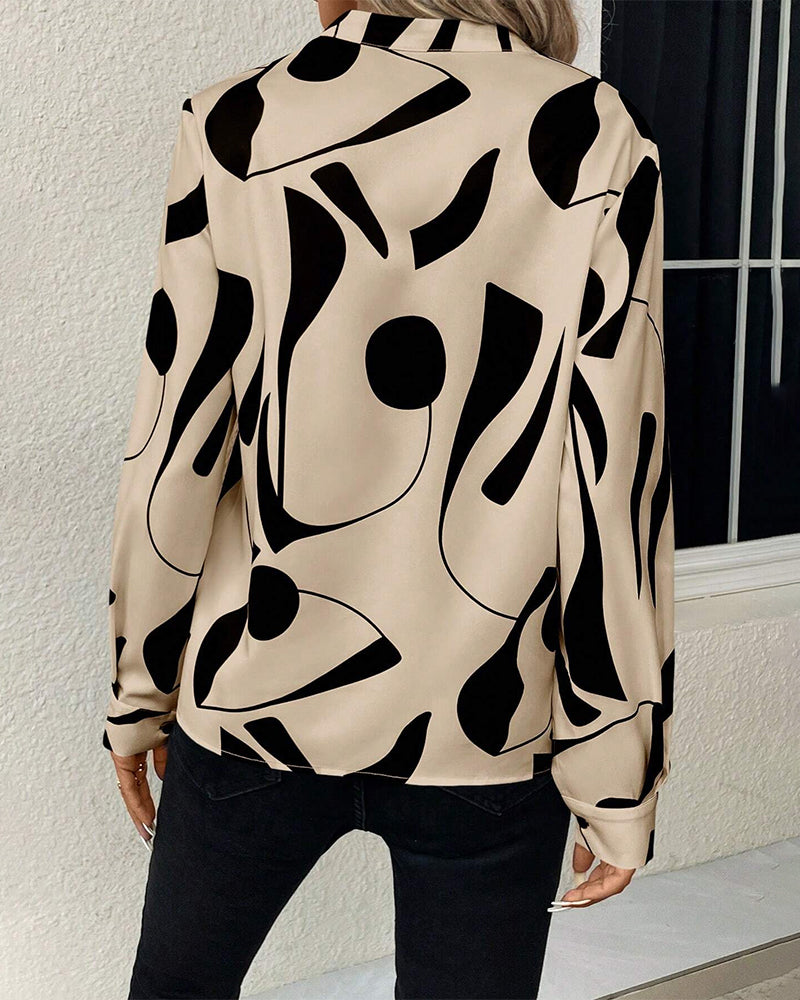 Elegant Blouse with Stand-Up Collar