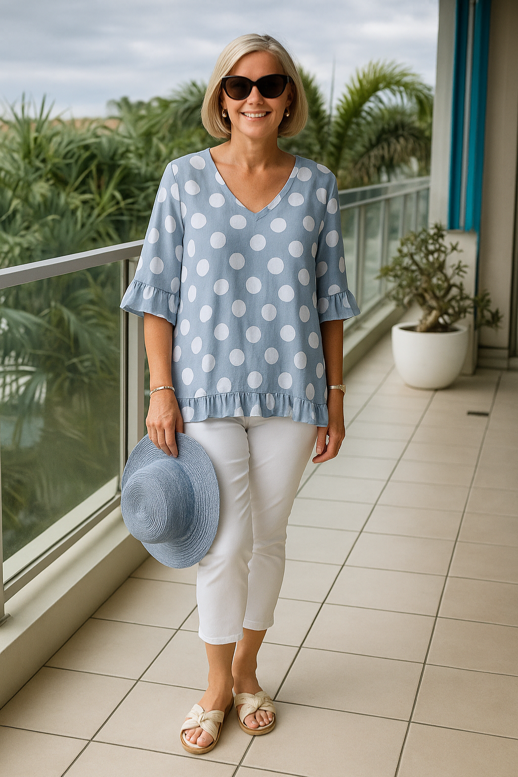 Elegant Polka Dot Blouse