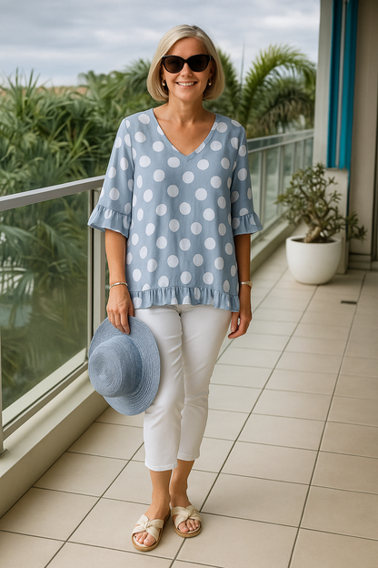 Elegant Polka Dot Blouse