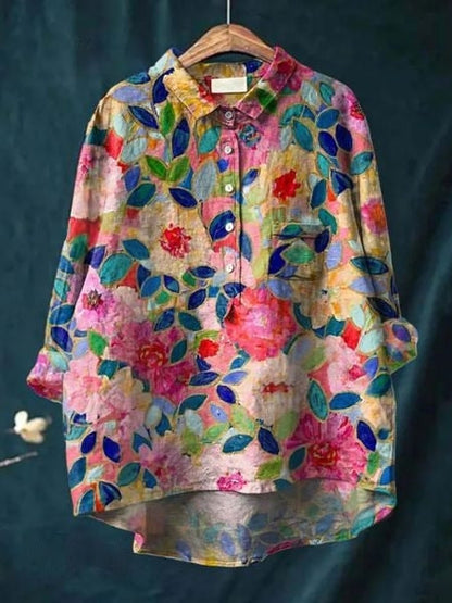 Blouse with Floral Print