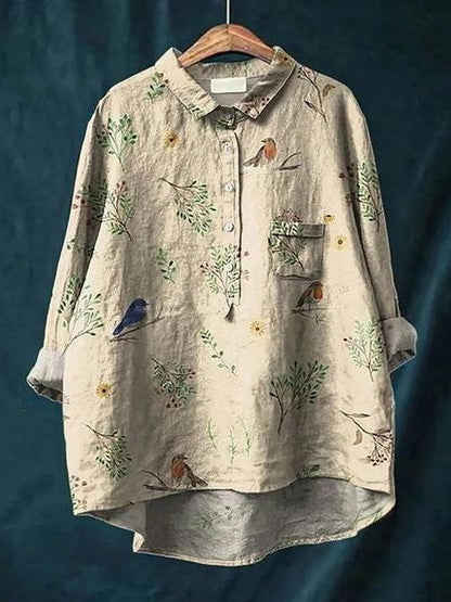Blouse with Floral Print