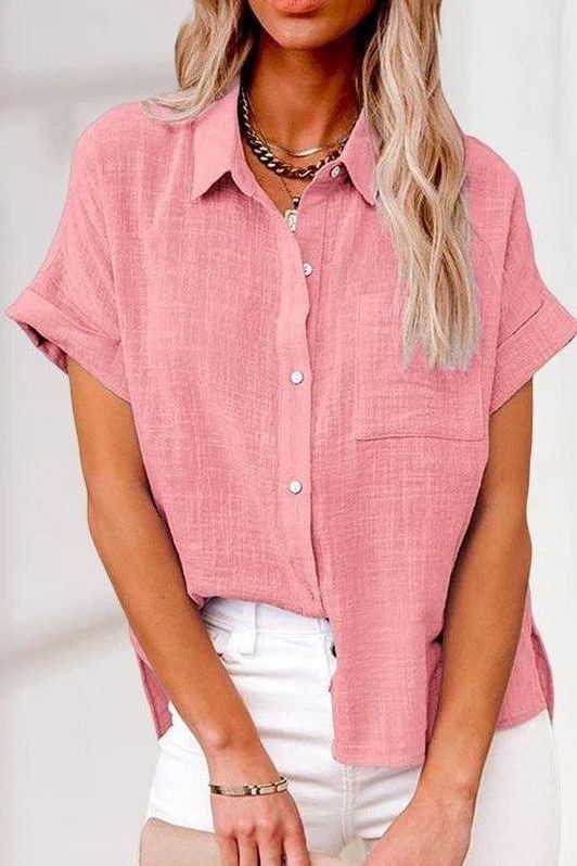 Comfortable Linen Shirt Blouse