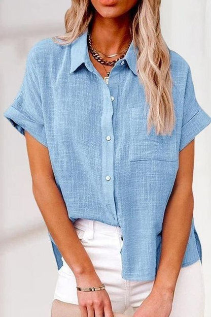 Comfortable Linen Shirt Blouse