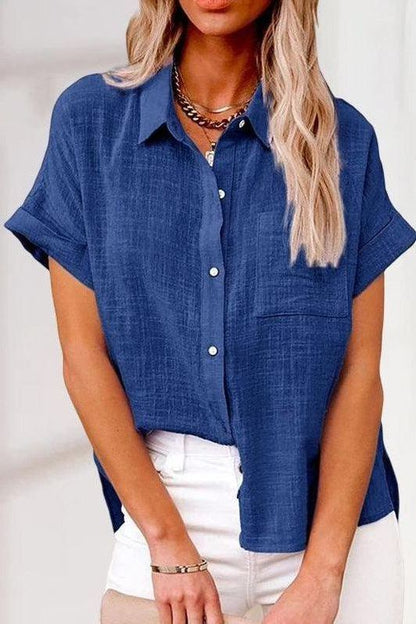Comfortable Linen Shirt Blouse