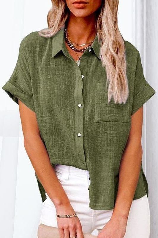Comfortable Linen Shirt Blouse