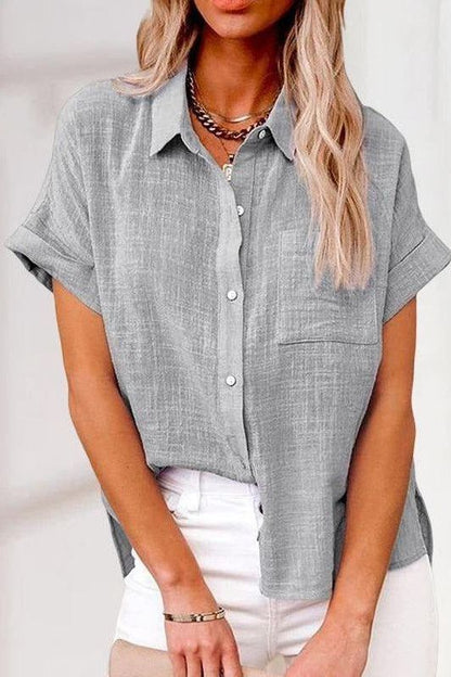 Comfortable Linen Shirt Blouse