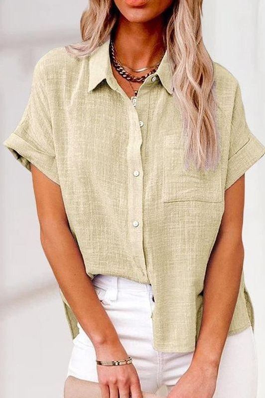 Comfortable Linen Shirt Blouse