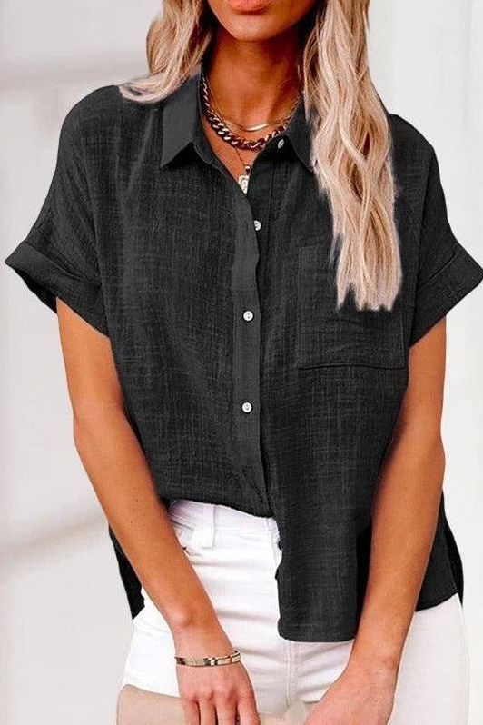 Comfortable Linen Shirt Blouse
