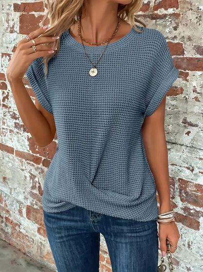 Elegant Blouse with Round Neckline