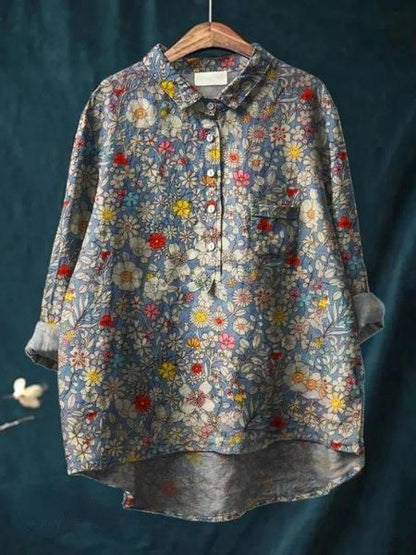 Blouse with Floral Print