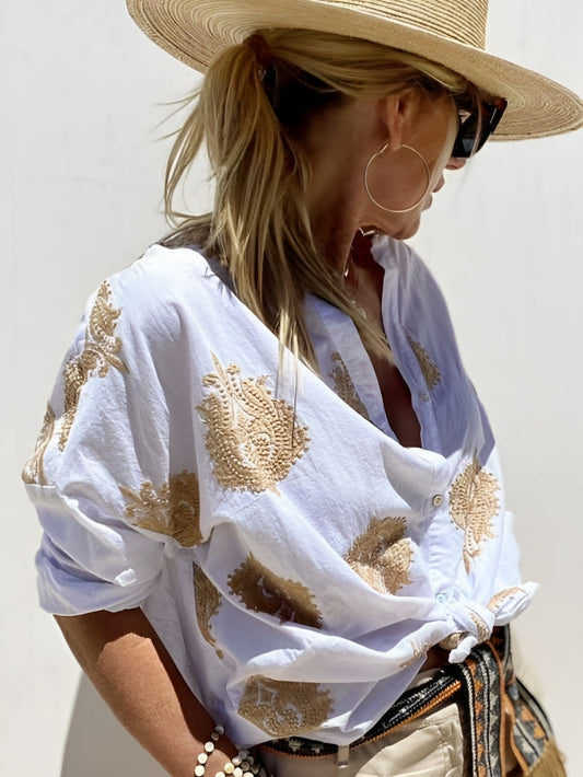 Chic Blouse in Ibiza Style
