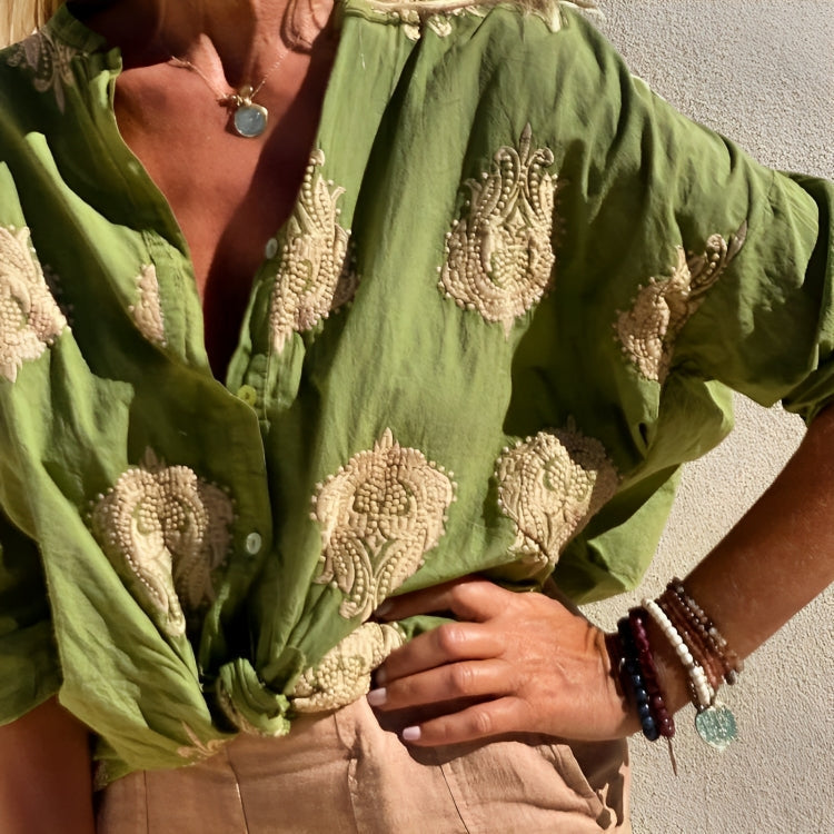 Chic Blouse in Ibiza Style