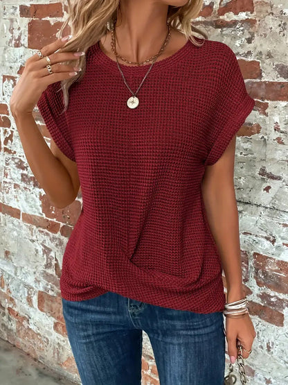 Elegant Blouse with Round Neckline