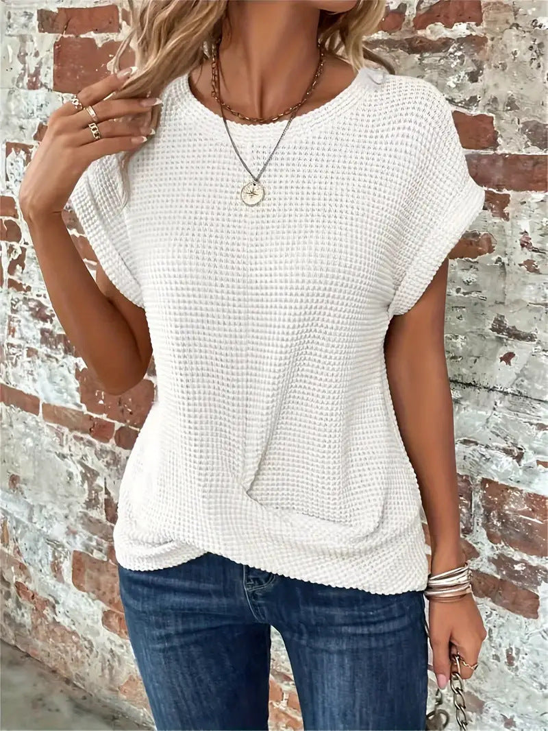 Elegant Blouse with Round Neckline