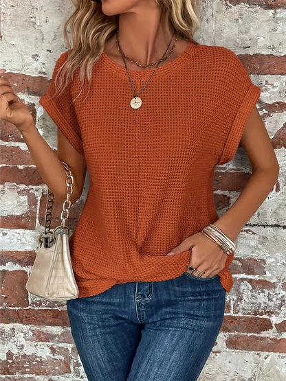 Elegant Blouse with Round Neckline