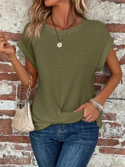 Elegant Blouse with Round Neckline