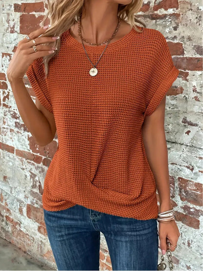 Elegant Blouse with Round Neckline